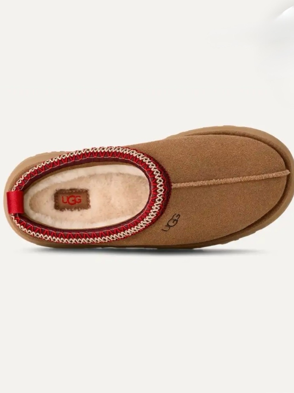 UGG Women’s Tazz II Shearling Slip-On Slipper Braid Trim Color:Chestnut Size: 9 - Picture 7 of 13